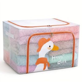 Boîte de rangement pliable 100 L - Happy Duck - Double fermeture