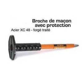 Broche de maçon point 300x16 mm avec protecteur - orange & noir 280732904 - ACEM