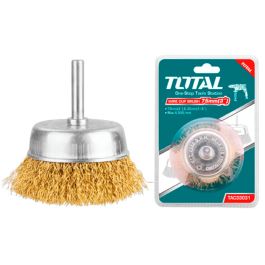 Brosse Métal/Bois avec Tige - TOTAL - TAC33021 - 50 mm