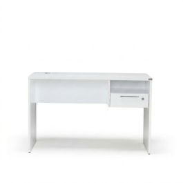 Bureau blanc avec tiroir - MDF stratifié - 120x75x60 cm