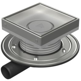 Siphon de sol CHUDEJ 15X15-S/H D40-A CARR-K3-PLT ET CARE INOX