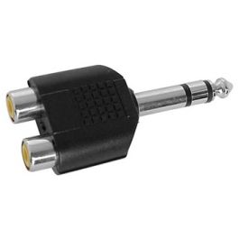 Double RCA femelle vers JACK mâle 6.35mm STEREO - CAA35 - VELLEMAN