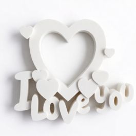 Cadre Photo Cœur – Plastique - Blanc