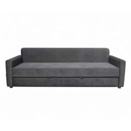 Canapé Convertible - 3 Places - Velours - Gris
