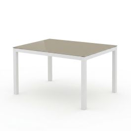 Table INNOLOISIRS NOVA - Aluminium - Verre - 152 cm - Blanc