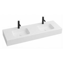 Plan Vasque Double Corian Bach - 140x45x15 cm
