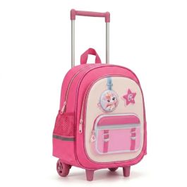 Cartable à roulettes Licorne - Maternelle & Préparatoire - Rose