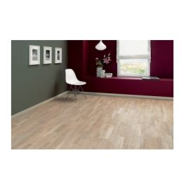 Parquets massif Chêne tradition saphir - brossé verni blanchi mat - larg.14 cm - M² / colis : 1,64