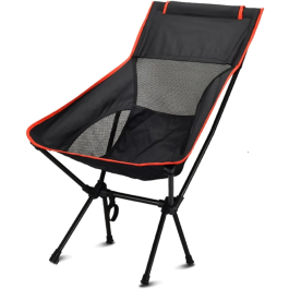 Chaise basse de camping - Pliante et compacte - Rouge