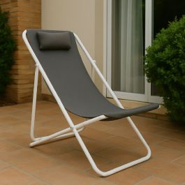 chaise longue METATUB DSC04890 - Acier époxy - Gris 121x54x6cm