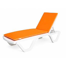 Matelas de transat orange 180x52x 4 cm avec sangles d’attache