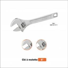 Clé à molette Pro 6" 150 mm chromée 280121411 - ACEM