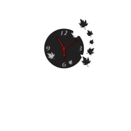 Horloge murale - Clock has leaves