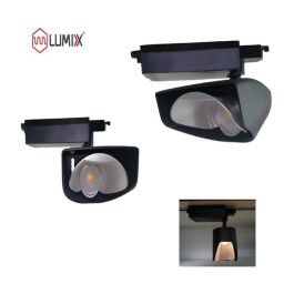 Projecteur led sur rail noir - 30W - Lumière Blanc Chaud (3000k) - Lumix