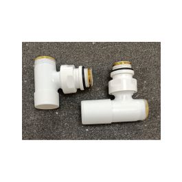 Couple robinet radiateur blanc mat v301 - Carlo Poletti