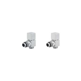 Couple robinet radiateur cube satine v581 - Carlo Poletti