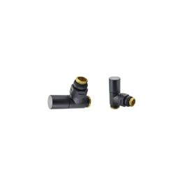 Couple robinet radiateur noir brillant v301 - Carlo Poletti