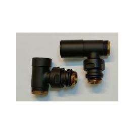 Couple robinet radiateur noir mat v1501 - Carlo Poletti
