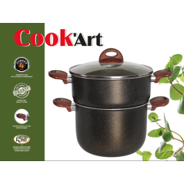 COUSCOUSSIER GRANITE 6L COOKART FORGED Noir-Mouchté Gold (BOISEE) 