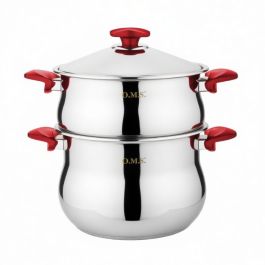 Couscoussier TITOU – 5,2L – Inox 18/10 – Rouge