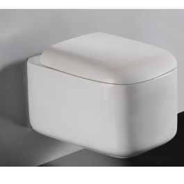 Cuvette suspendue avec abattant - Luna - ID2150 - Blanche