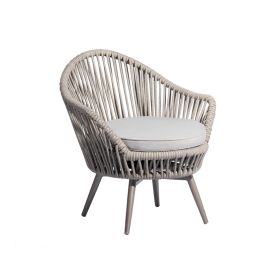 Fauteuil INNOLOISIRS DAISY Swivel Gris - Aluminium - Round Rope