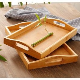 Plateau de Service en Bois - 45X33 cm