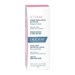 Ducray Ictyane Crème Émolliente 200 ml Hydratation Peau Sèche