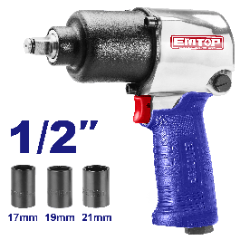 Cle a choc pneu 1/2"+3douilles EMTOP EATL126801