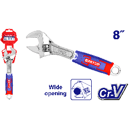 Cle molette 8"/300mm cr-v 0-30 EMTOP EAWH130801