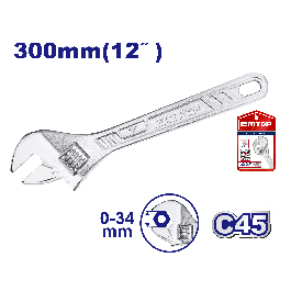 Cle molette 12"/300mm 0-29 EMTOP EAWH131222