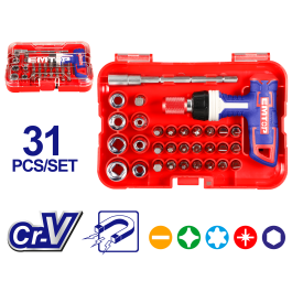 Jeu de 31 tournevis cliquet f-t EMTOP EBST03102