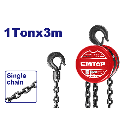 Palan a chaine 1t 3m EMTOP ECBK110