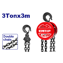 Palan a chaine 3t 3m EMTOP ECBK130