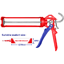 Pistolet silicone 9"230mmp-alum EMTOP ECGN01091