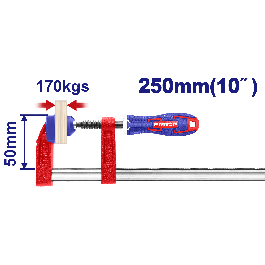 Serre joint 50x250mm force 170kg EMTOP ECLPF05301