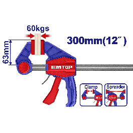 Serre joint rapide 63x300mm 60kg EMTOP ECLPQ60201