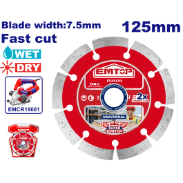 Disque rainureuse 125mm 7.5mm EMTOP EDDC01254