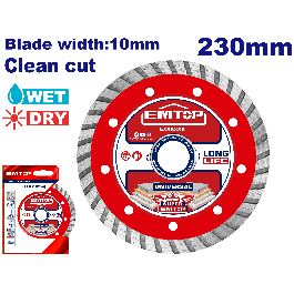 Disque diamant 230 l10 turbo EMTOP EDDC032302