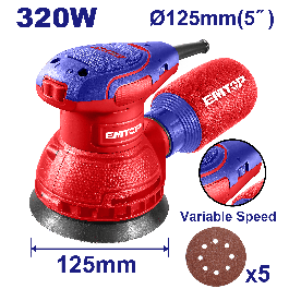 Ponceuse rotative 125mm 320w EMTOP EFSR23206