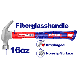 Marteau arrache clous 450g EMTOP EHAMCH1601