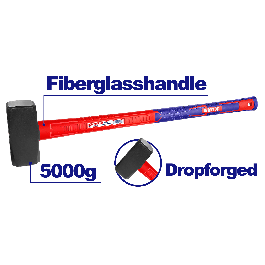 Masse carree 5000g manche fibre EMTOP EHAMSH50