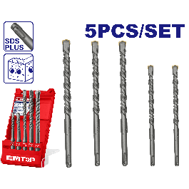 Jeu de 5 meches a beton sds+ 6-16 EMTOP EHDR12052