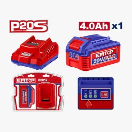 Lot Batterie Emtop - ELBCPK1012 - 4Ah + Chargeur