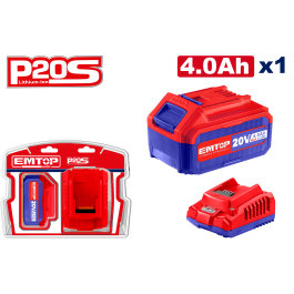 Lot batterie 4ah + chargeur EMTOP ELBCPK1214