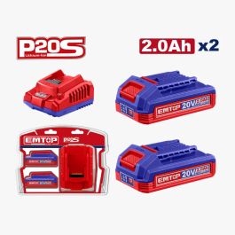 Lot De Emtop - ELBCPK2212 - 2 Batteries - 2Ah+Chargeur