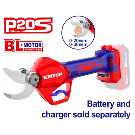 Secateur electrique 20v 20-30 EMTOP ELSL20305