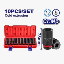 Jeu De Emtop - EMSS12102L - 10 Douilles 
