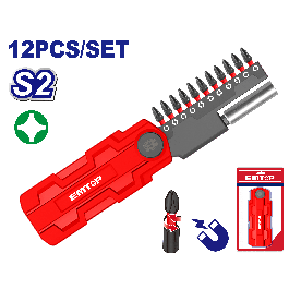Jeu 11 embouts de tournevis ph2 EMTOP EMSV3K02