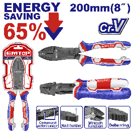 Pince universelle pro 8"/200mm EMTOP EPLRCC0851